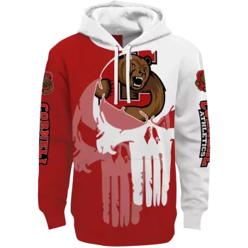 cornell big red graphic punisher red white hoodie best selling