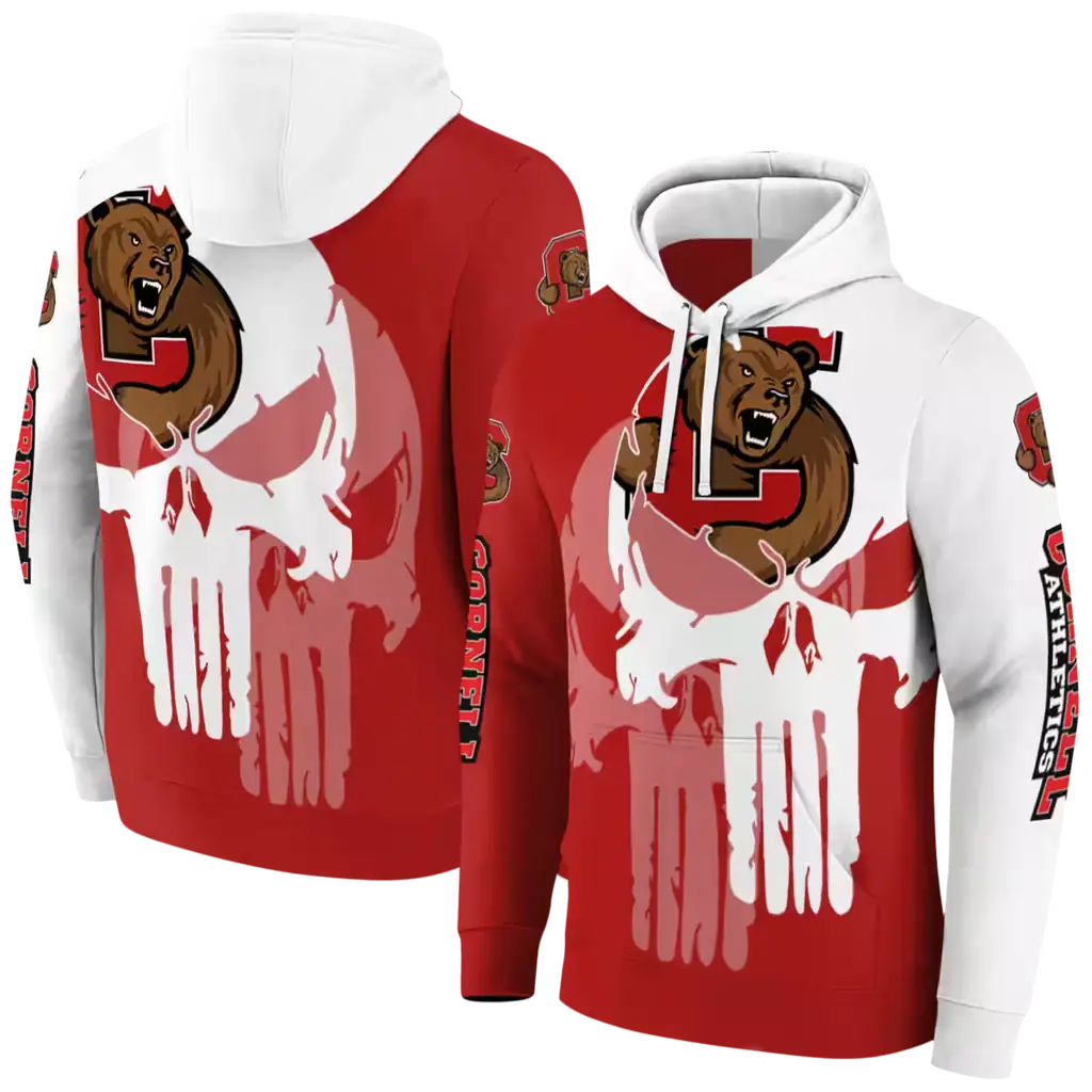 cornell big red graphic punisher red white hoodie fashion forward cornell big red graphic punisher red white hoodie fashion forward
