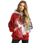 cornell big red graphic punisher red white hoodie best selling