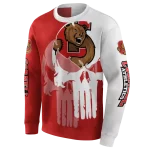 cornell big red graphic punisher red white hoodie best selling