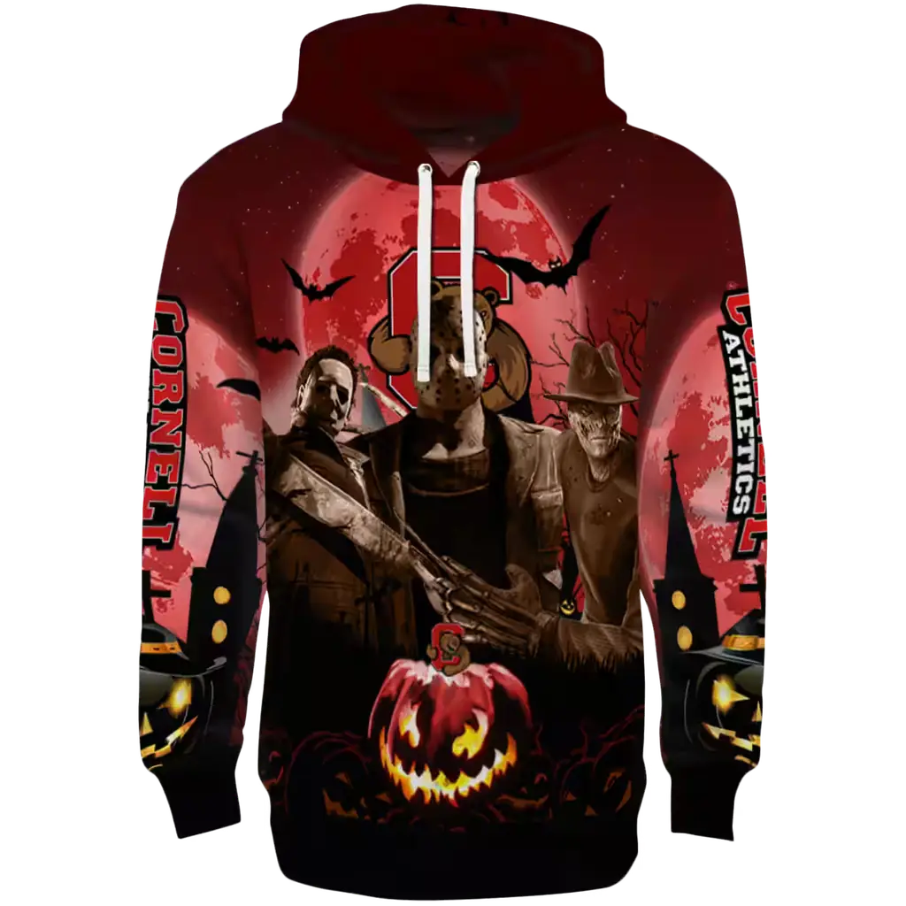 cornell big red halloween vibes red black hoodie best selling cornell big red halloween vibes red black hoodie best selling