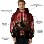 cornell big red halloween vibes red black hoodie best selling