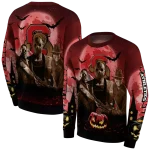 cornell big red halloween vibes red black hoodie best selling