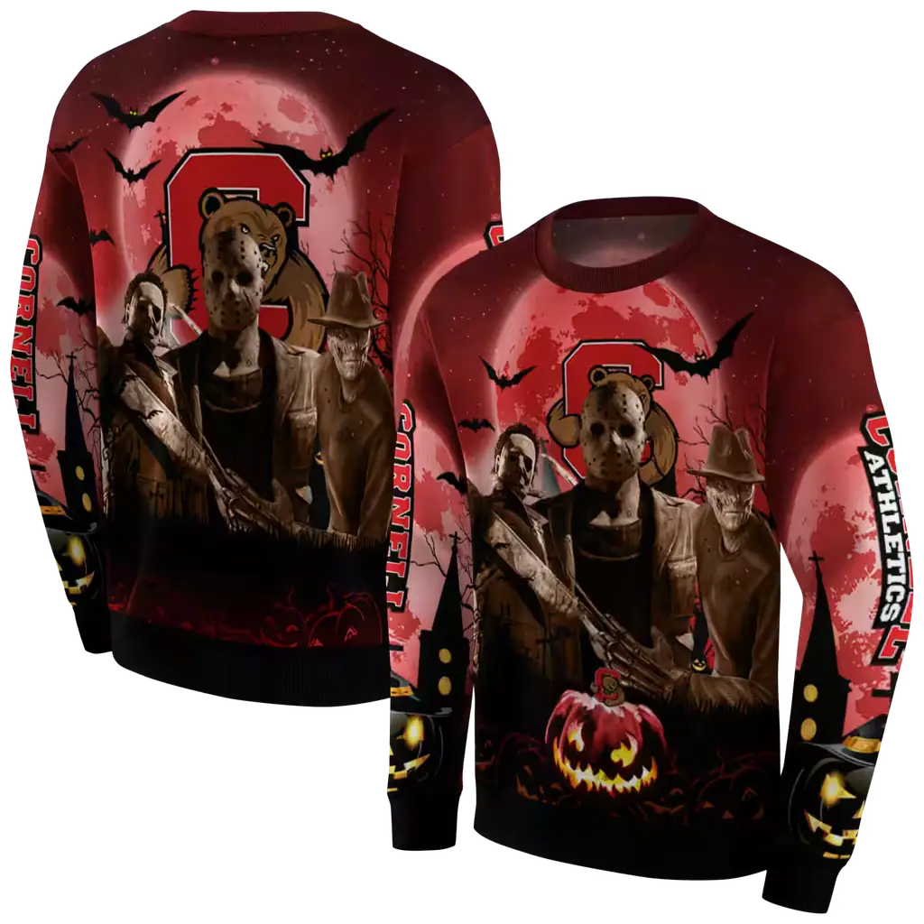 cornell big red halloween vibes red black hoodie premium grade cornell big red halloween vibes red black hoodie premium grade