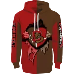 cornell big red heartbeat graphic red hoodie best selling