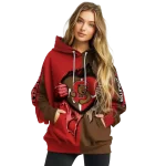cornell big red heartbeat graphic red hoodie best selling