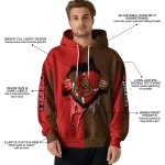 cornell big red heartbeat graphic red hoodie best selling