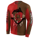 cornell big red heartbeat graphic red hoodie best selling