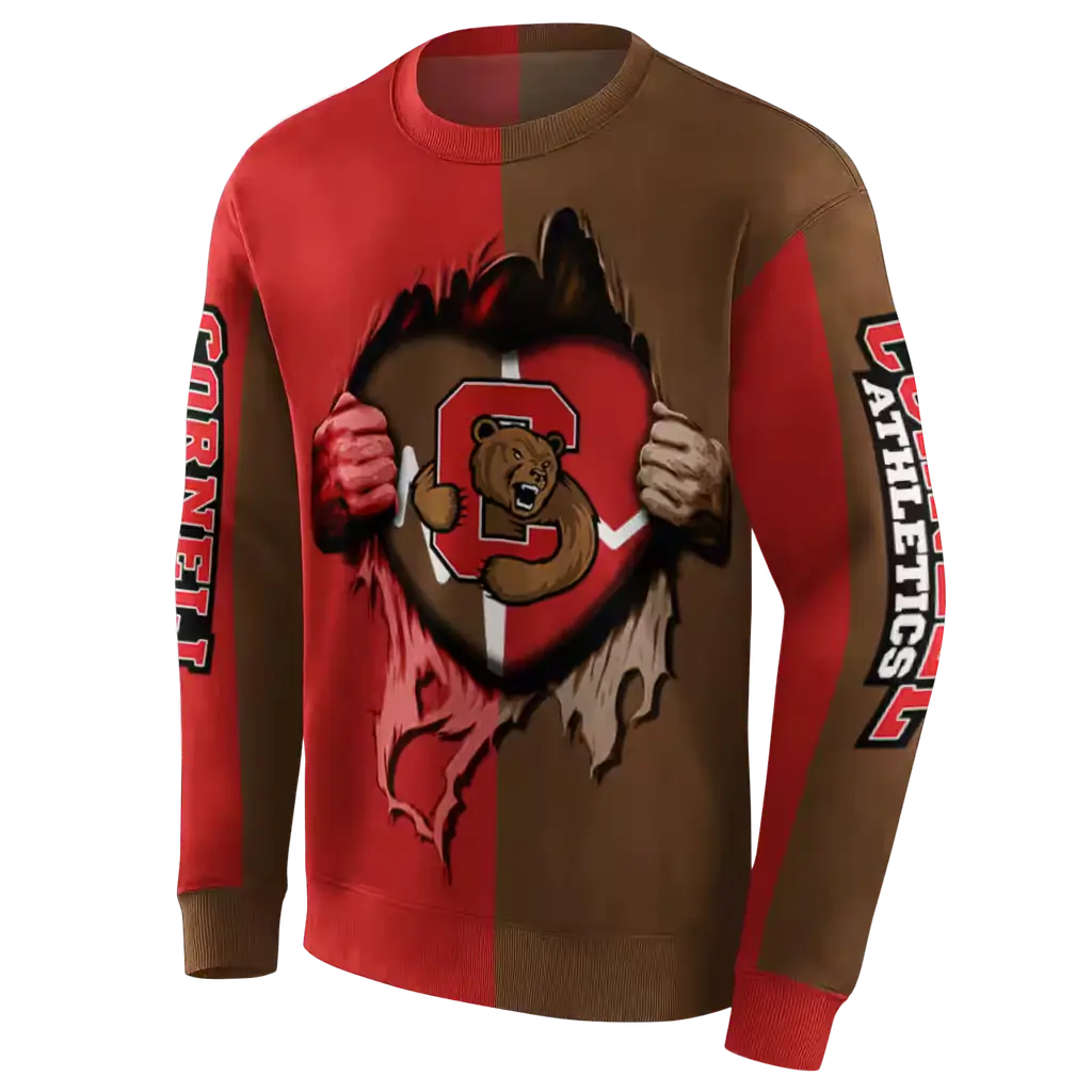 cornell big red heartbeat graphic red hoodie new arrival cornell big red heartbeat graphic red hoodie new arrival