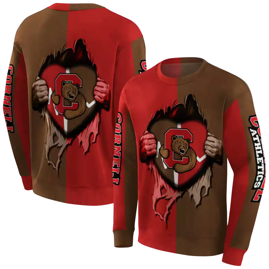 cornell big red heartbeat graphic red hoodie premium grade cornell big red heartbeat graphic red hoodie premium grade