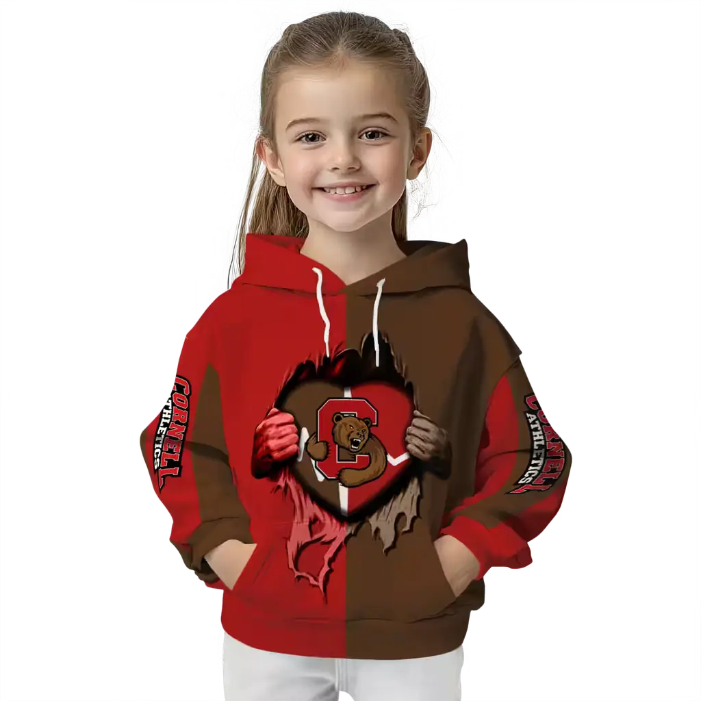 cornell big red heartbeat graphic red hoodie top rated cornell big red heartbeat graphic red hoodie top rated
