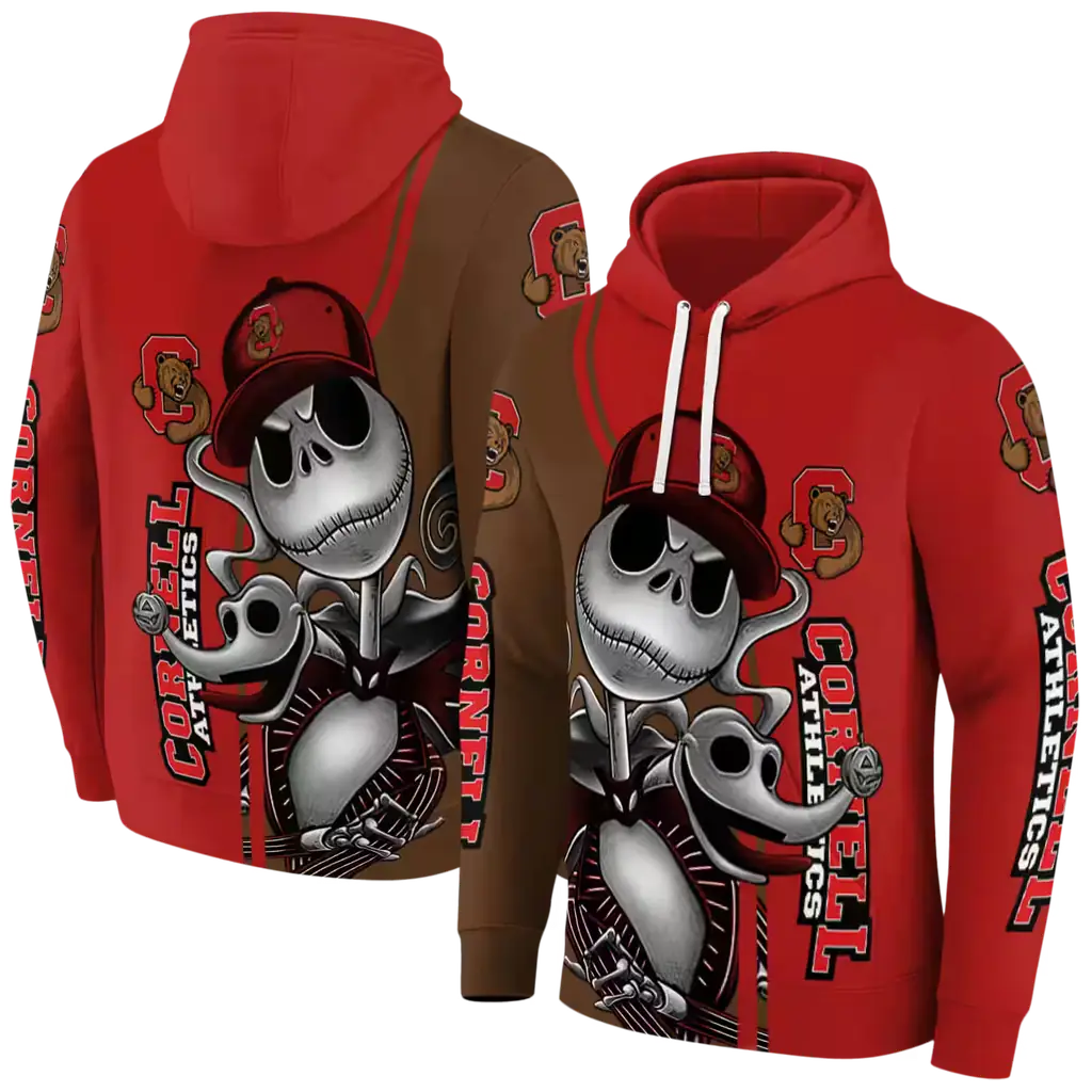 cornell big red jack skellington red hoodie fashion forward cornell big red jack skellington red hoodie fashion forward