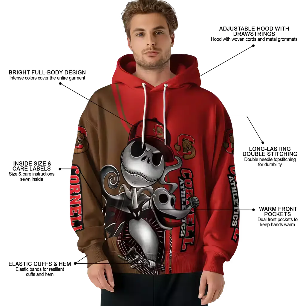 cornell big red jack skellington red hoodie latest model cornell big red jack skellington red hoodie latest model