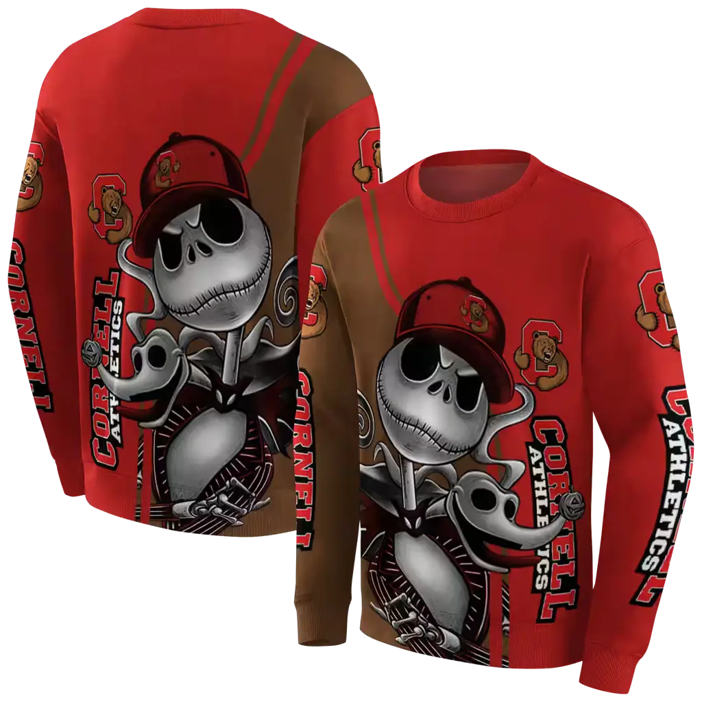 cornell big red jack skellington red hoodie premium grade cornell big red jack skellington red hoodie premium grade