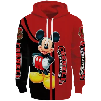 cornell big red mickey mouse red black hoodie best selling