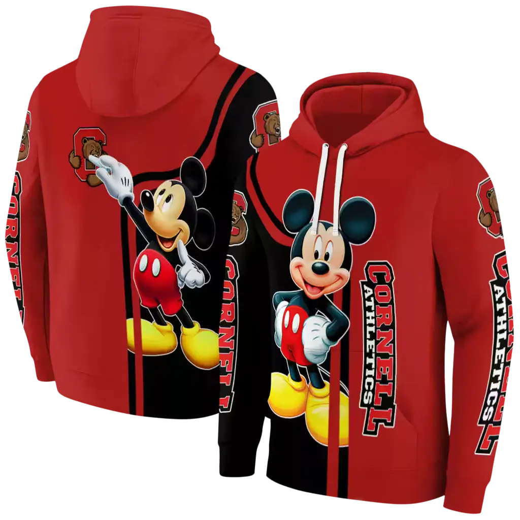 cornell big red mickey mouse red black hoodie fashion forward cornell big red mickey mouse red black hoodie fashion forward