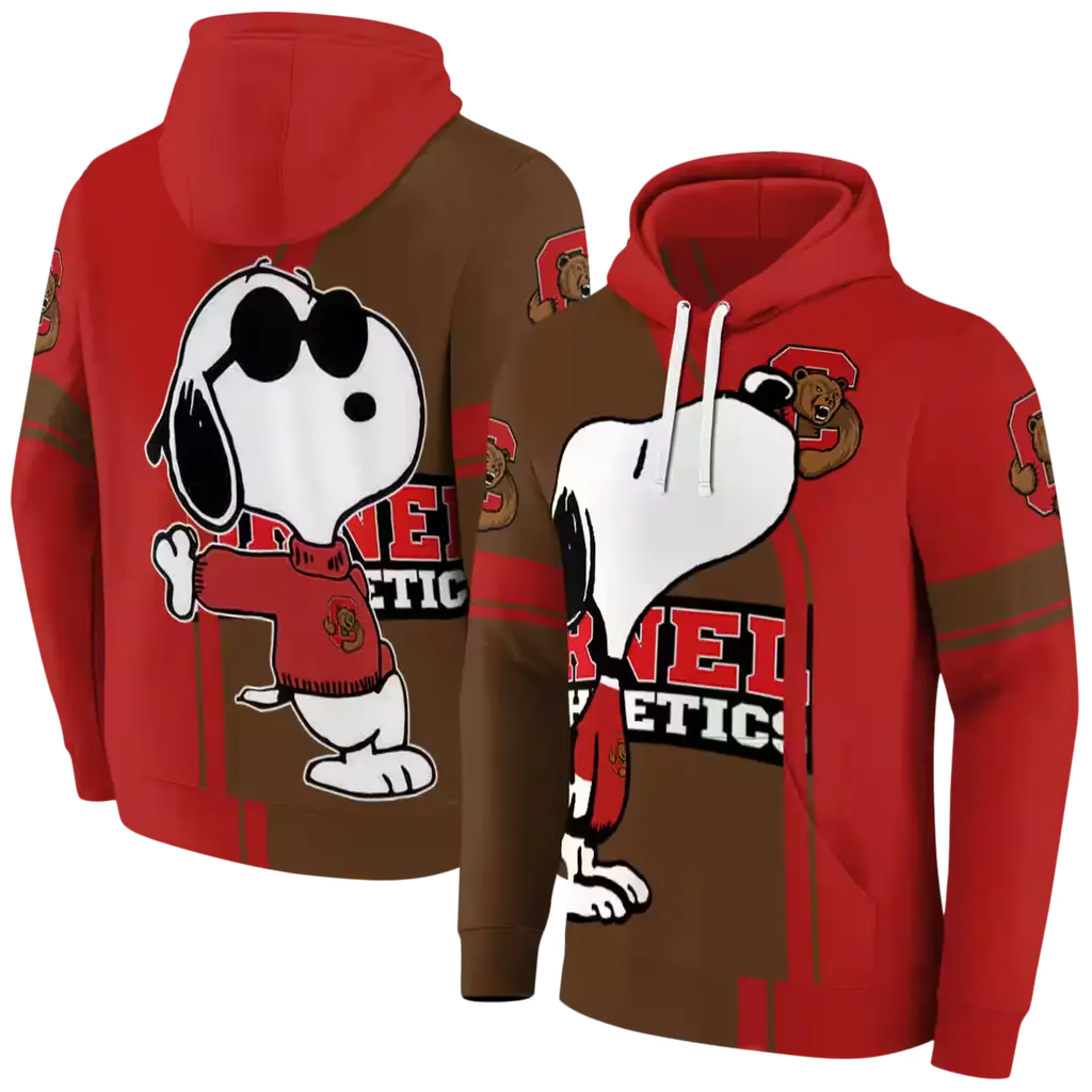 cornell big red playful snoopy red hoodie fashion forward cornell big red playful snoopy red hoodie fashion forward