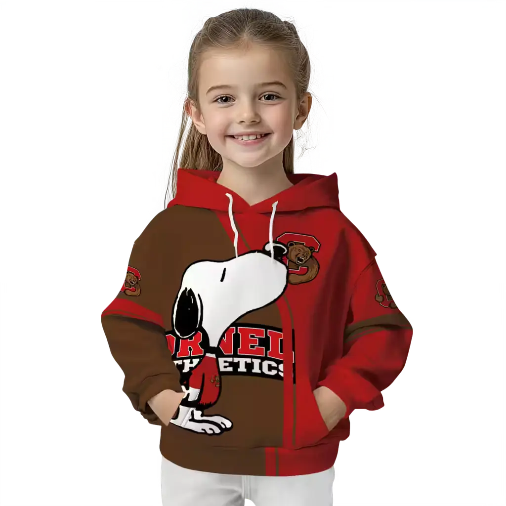 cornell big red playful snoopy red hoodie top rated cornell big red playful snoopy red hoodie top rated