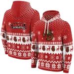 cornell big red reindeer motif red hoodie best selling