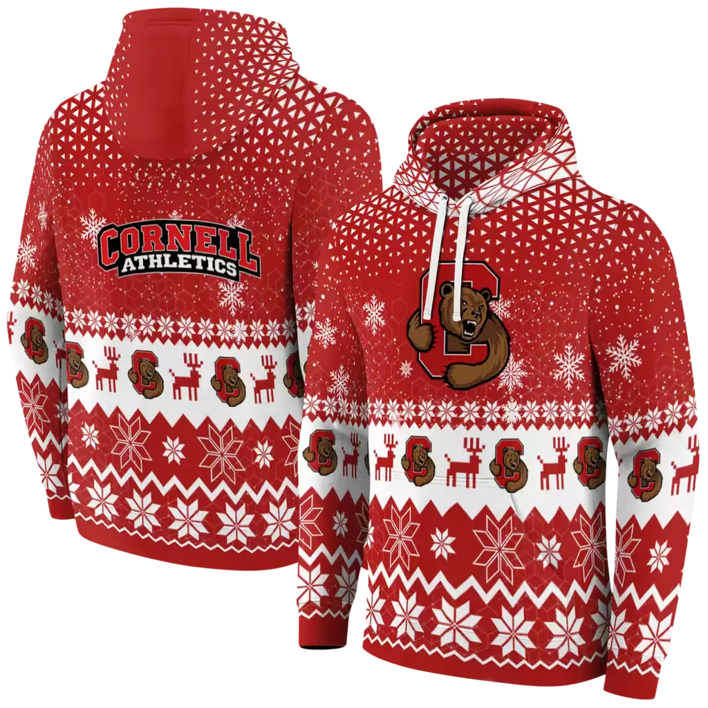 cornell big red reindeer motif red hoodie fashion forward cornell big red reindeer motif red hoodie fashion forward