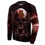 cornell big red skull artwork red black hoodie best selling