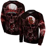 cornell big red skull artwork red black hoodie best selling