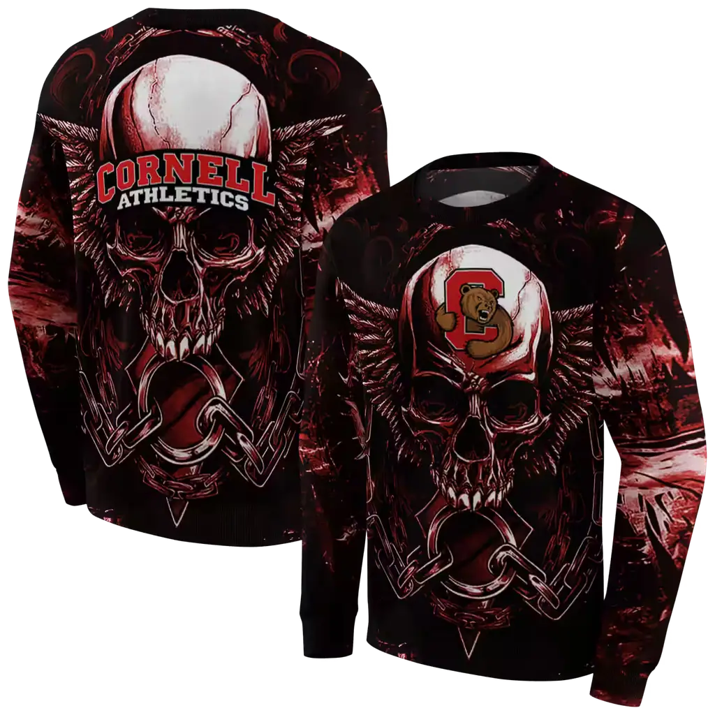 cornell big red skull artwork red black hoodie premium grade cornell big red skull artwork red black hoodie premium grade