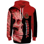 cornell big red skull motif red black hoodie best selling