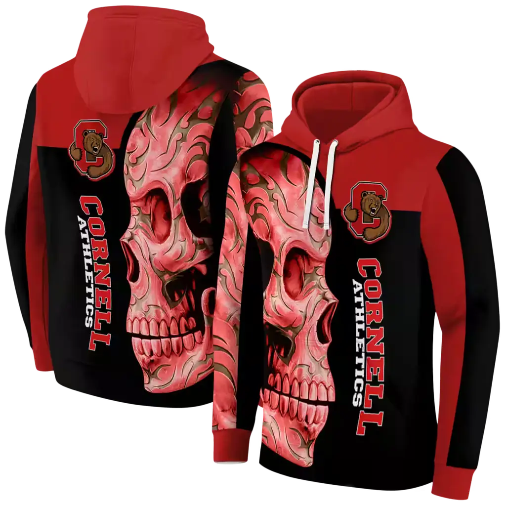 cornell big red skull motif red black hoodie fashion forward cornell big red skull motif red black hoodie fashion forward