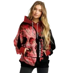 cornell big red skull motif red black hoodie best selling