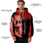cornell big red skull motif red black hoodie best selling