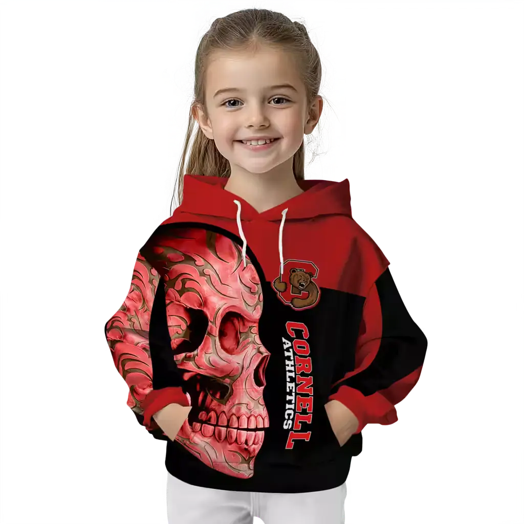 cornell big red skull motif red black hoodie top rated cornell big red skull motif red black hoodie top rated