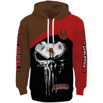 cornell big red skull punisher brown black hoodie best selling