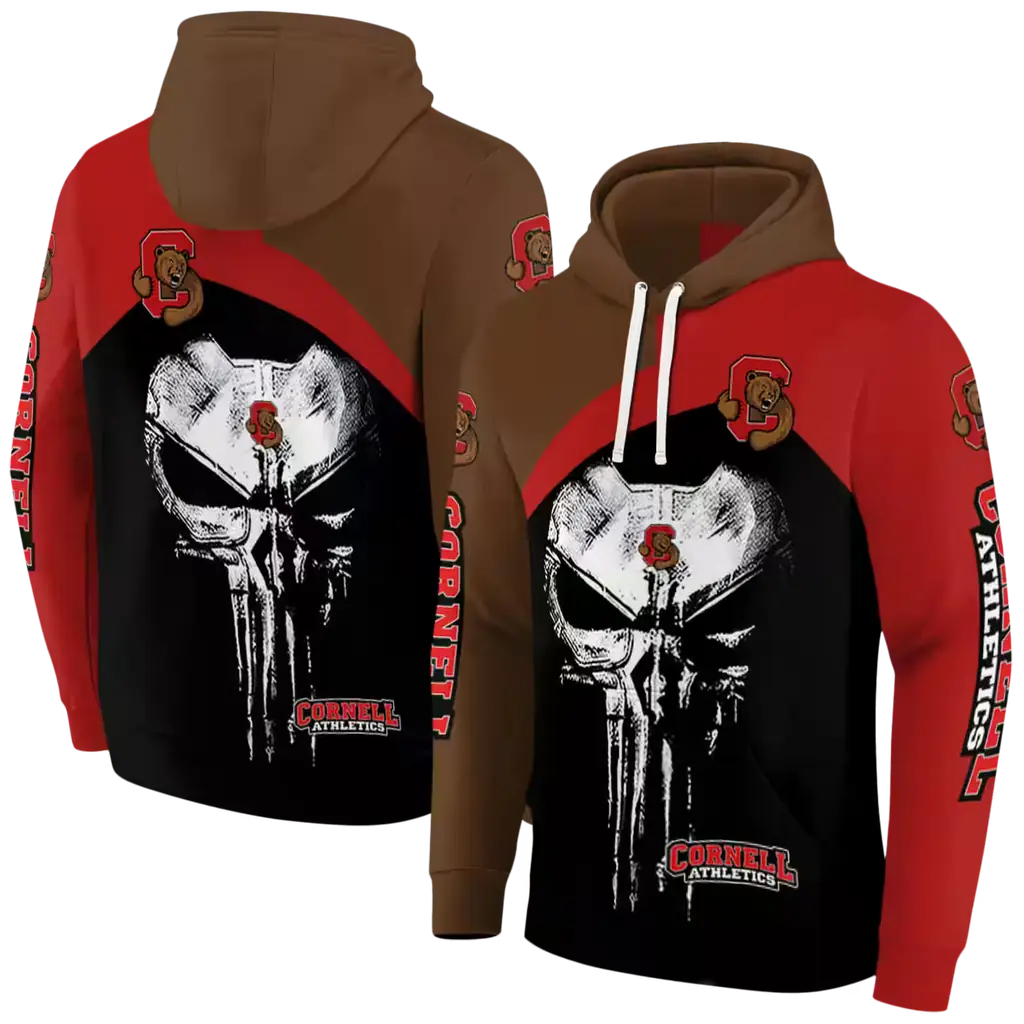 cornell big red skull punisher brown black hoodie fashion forward cornell big red skull punisher brown black hoodie fashion forward