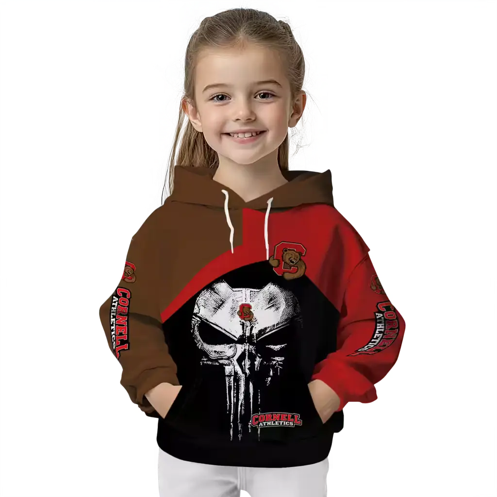 cornell big red skull punisher brown black hoodie top rated cornell big red skull punisher brown black hoodie top rated