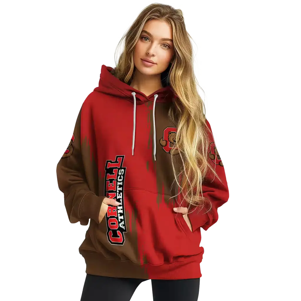 cornell big red splatter effect red hoodie high quality cornell big red splatter effect red hoodie high quality
