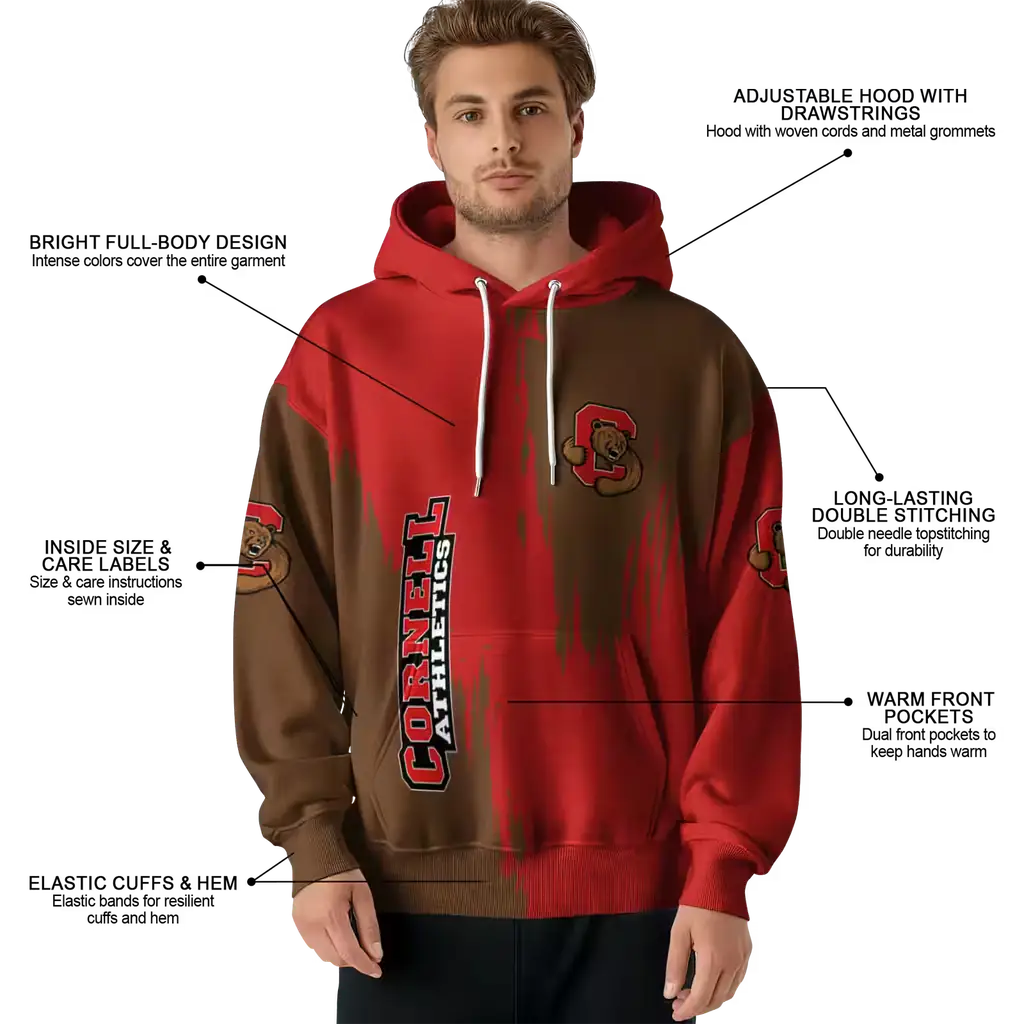 cornell big red splatter effect red hoodie latest model cornell big red splatter effect red hoodie latest model