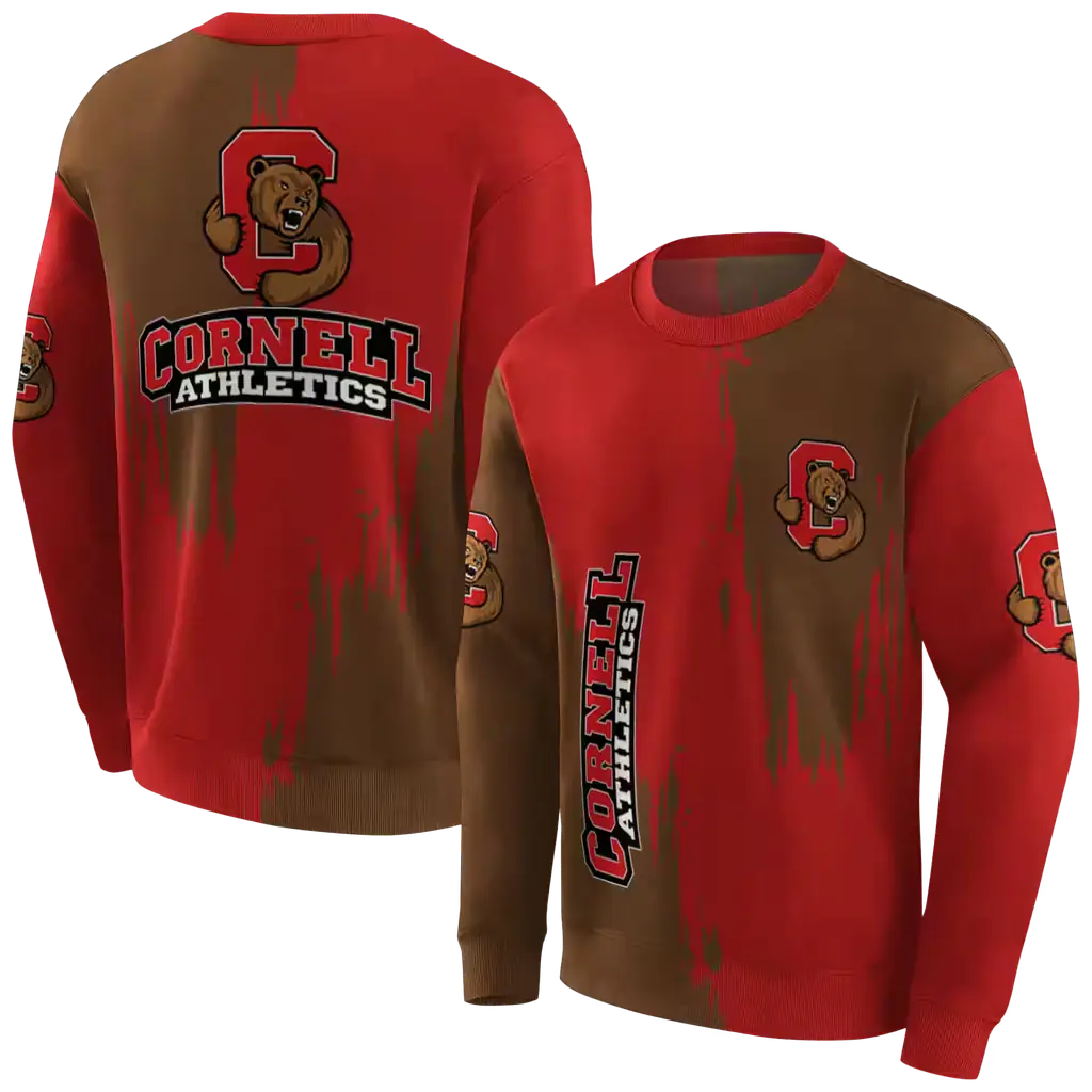 cornell big red splatter effect red hoodie premium grade cornell big red splatter effect red hoodie premium grade