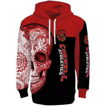 cornell big red sugar skull red black hoodie best selling