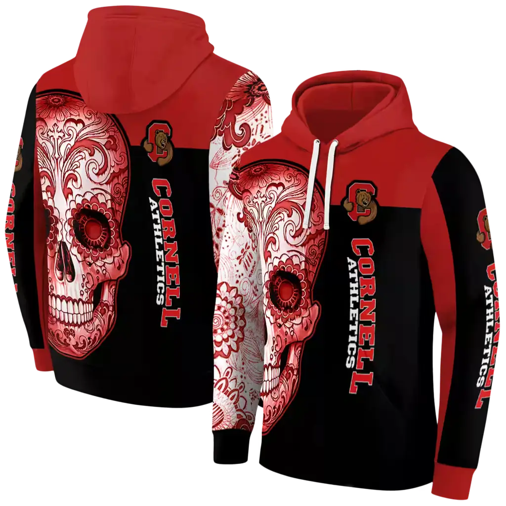 cornell big red sugar skull red black hoodie fashion forward cornell big red sugar skull red black hoodie fashion forward
