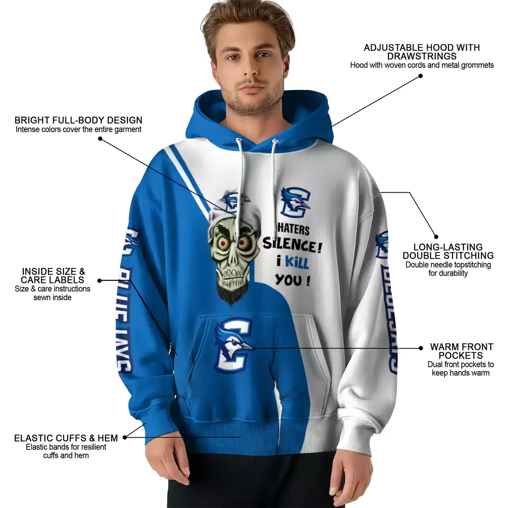 creighton bluejays achmed skull blue hoodie latest model creighton bluejays achmed skull blue hoodie latest model