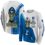 creighton bluejays achmed skull blue hoodie best selling