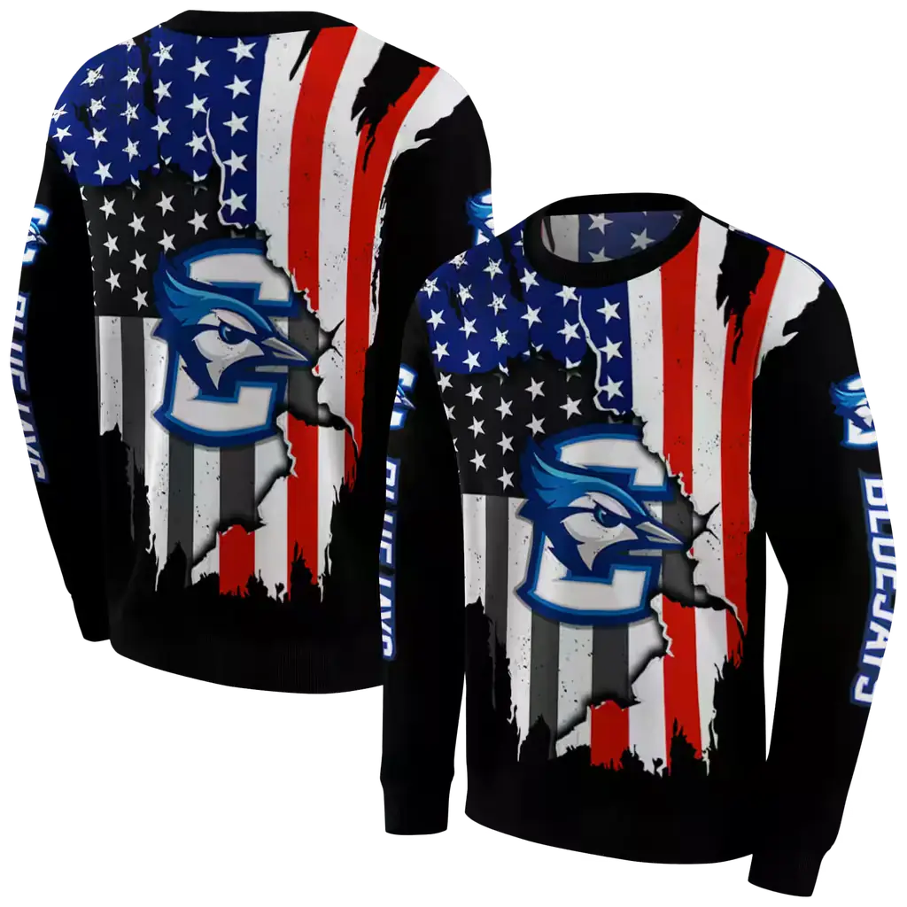 creighton bluejays american pride black hoodie premium grade creighton bluejays american pride black hoodie premium grade