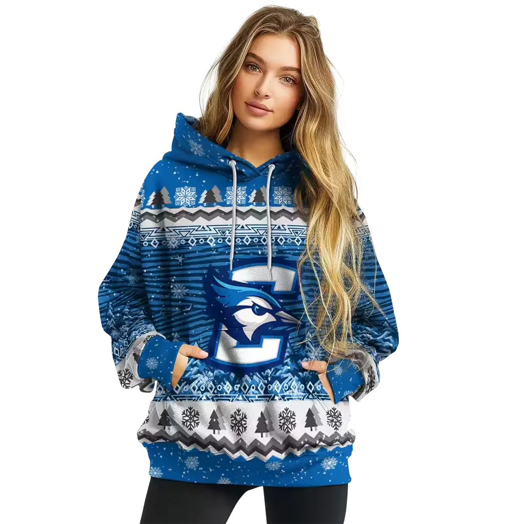 creighton bluejays christmas trees blue hoodie high quality creighton bluejays christmas trees blue hoodie high quality