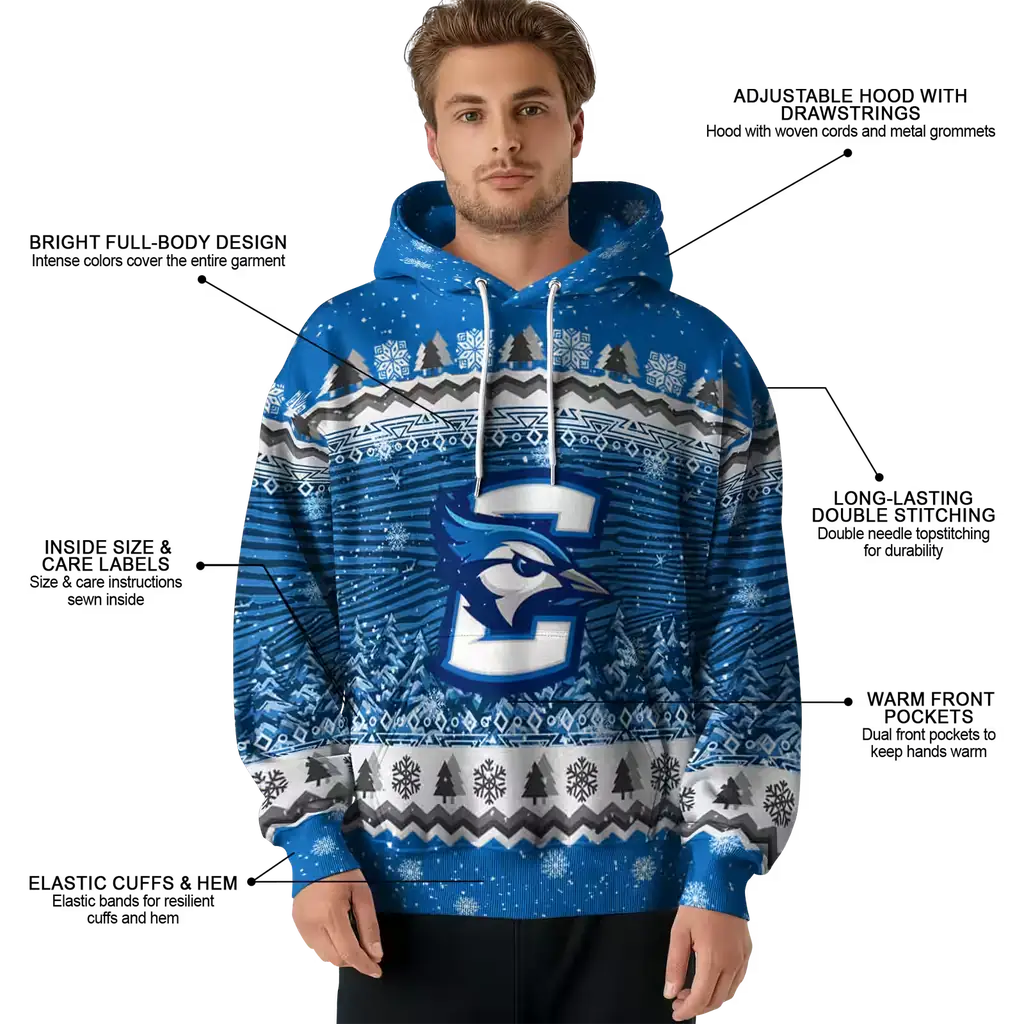 creighton bluejays christmas trees blue hoodie latest model creighton bluejays christmas trees blue hoodie latest model