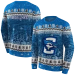 creighton bluejays christmas trees blue hoodie best selling