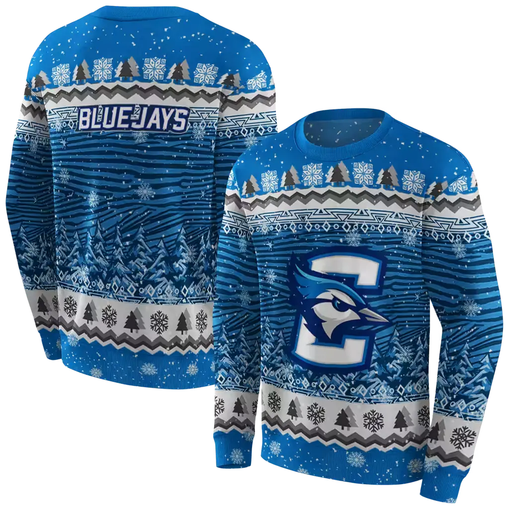 creighton bluejays christmas trees blue hoodie premium grade creighton bluejays christmas trees blue hoodie premium grade