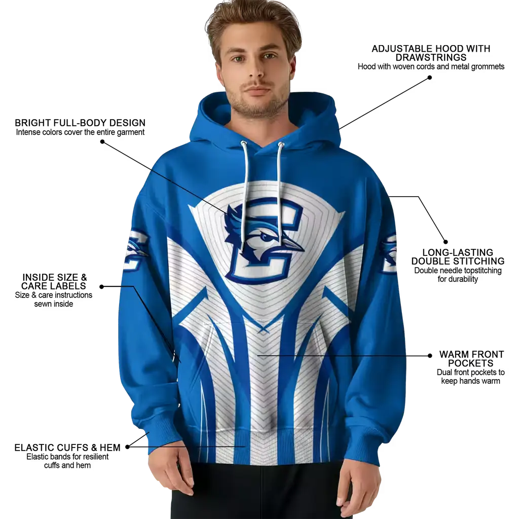 creighton bluejays concentric lines blue black hoodie latest model creighton bluejays concentric lines blue black hoodie latest model