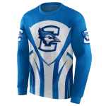 creighton bluejays concentric lines blue black hoodie best selling