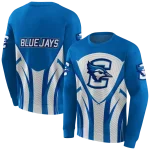 creighton bluejays concentric lines blue black hoodie best selling